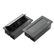 پریز توکار کابینت مدل USB دار و دو پریز سارو Plug-L3-U