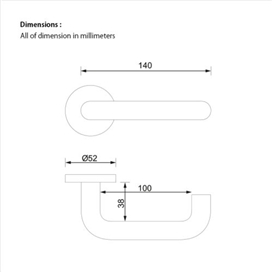 دستگیره استیل درب سارو گرید 4 LHT01-G4